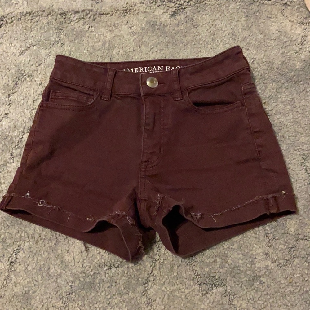 American Eagle Burgundy Shorts